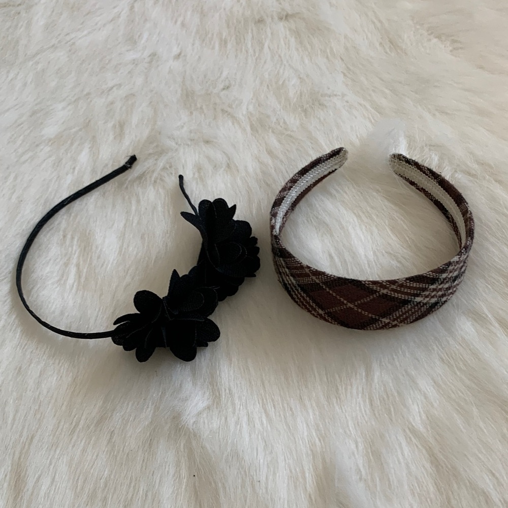 Chic Floral and Plaid Headband Duo